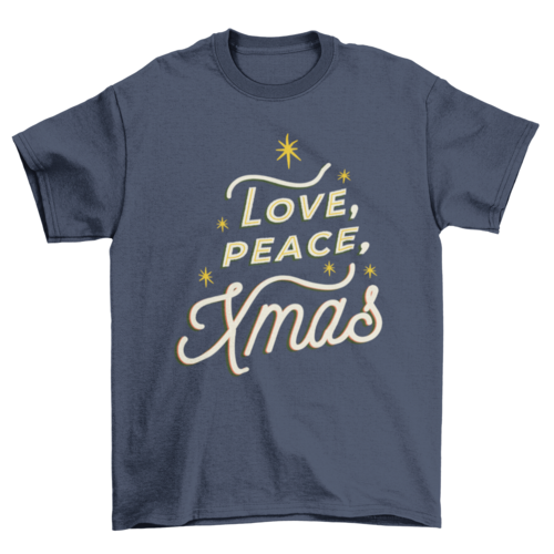 Love Peace Xmas T-shirt
