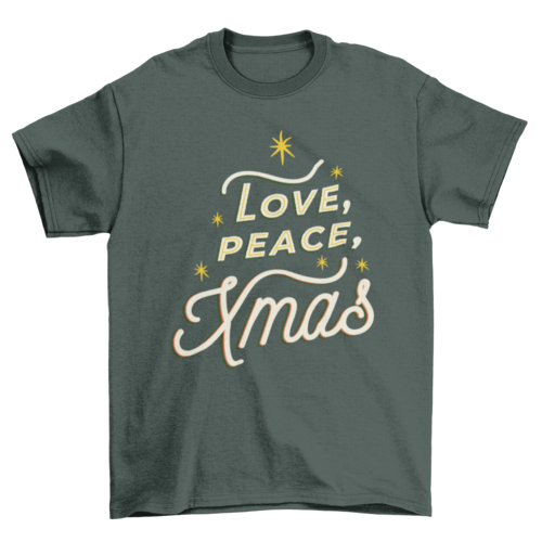 Love Peace Xmas T-shirt