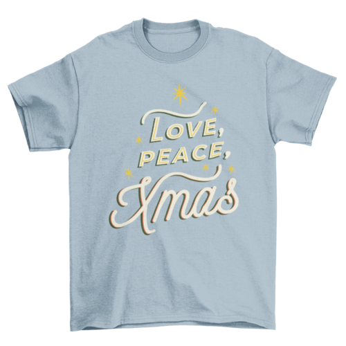 Love Peace Xmas T-shirt