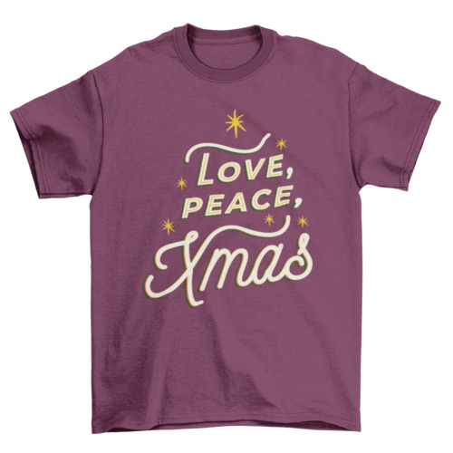 Love Peace Xmas T-shirt