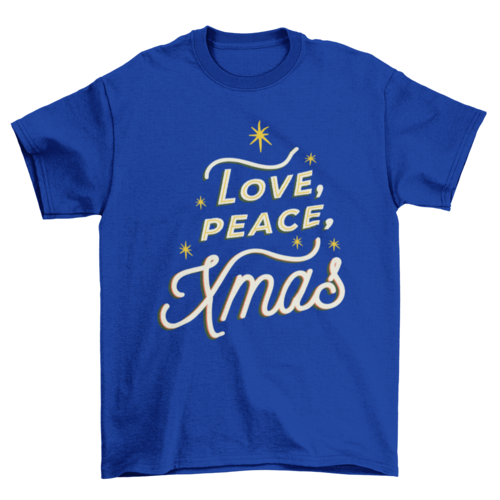 Love Peace Xmas T-shirt