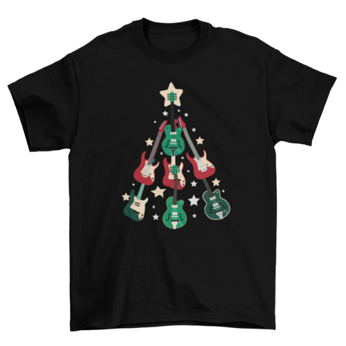 Guitar Christmas Tree T-shirt