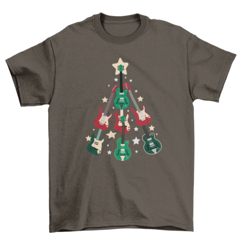 Guitar Christmas Tree T-shirt