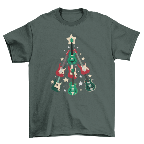 Guitar Christmas Tree T-shirt