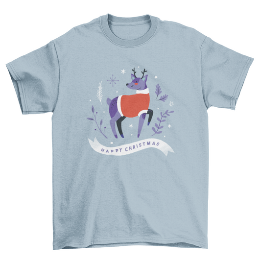 Merry Christmas Reindeer Tee