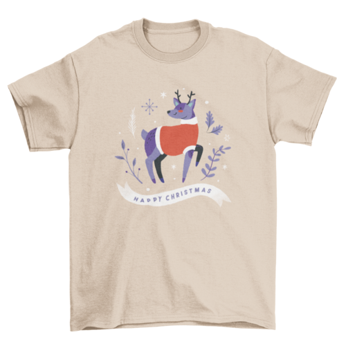 Merry Christmas Reindeer Tee
