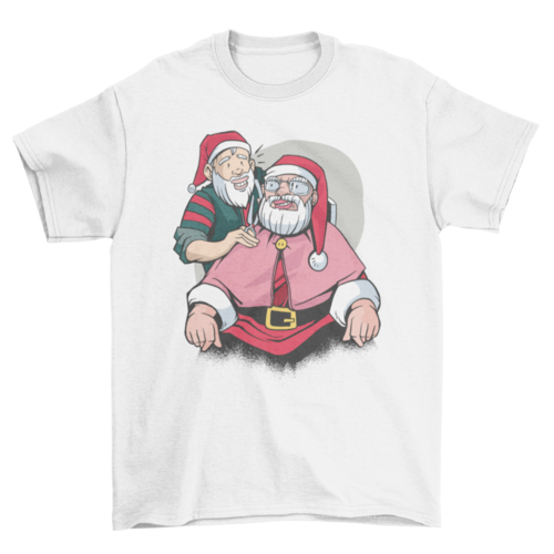 Barber Shop Santa T-shirt