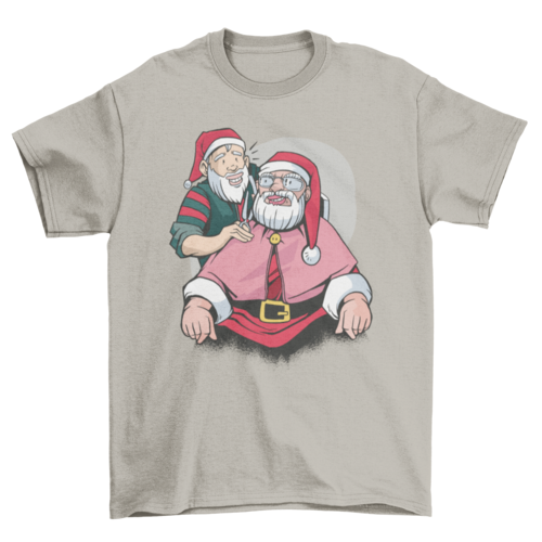 Barber Shop Santa T-shirt