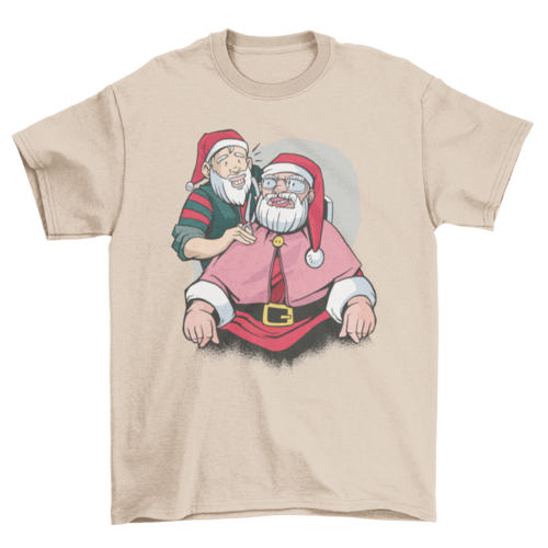 Barber Shop Santa T-shirt