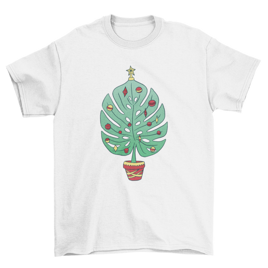 Monstera Christmas Tree T-shirt