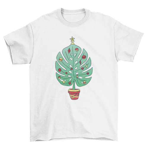 Monstera Christmas Tree T-shirt