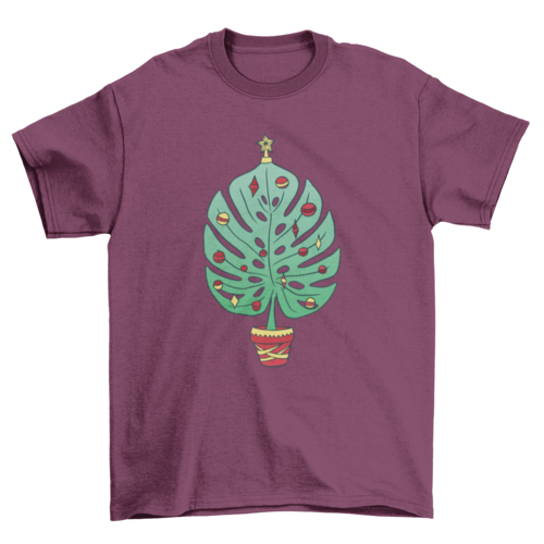 Monstera Christmas Tree T-shirt