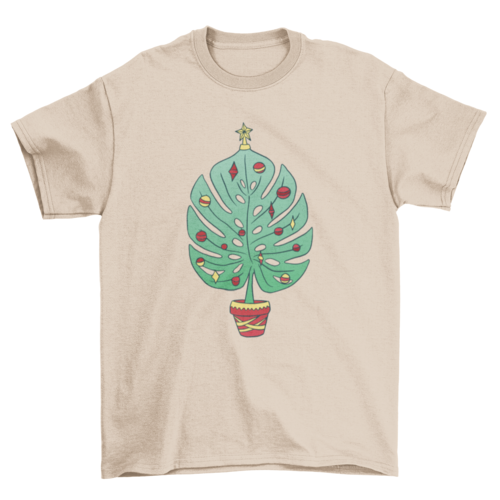 Monstera Christmas Tree T-shirt