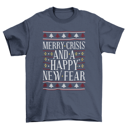Merry Crisis Novelty Christmas T-shirt