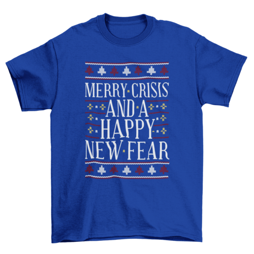 Merry Crisis Novelty Christmas T-shirt