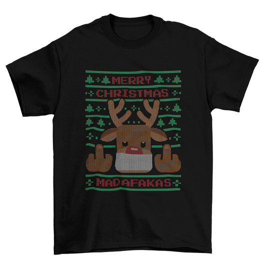 Novelty Reindeer Christmas Tee