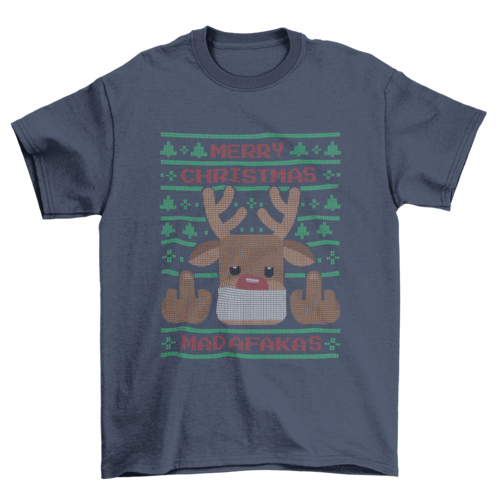 Novelty Reindeer Christmas Tee