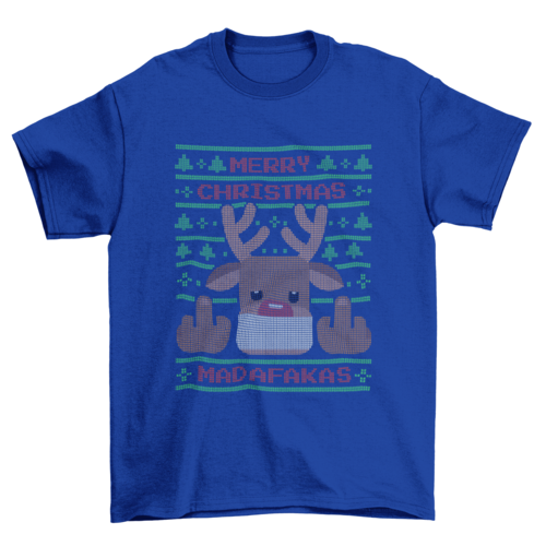 Novelty Reindeer Christmas Tee