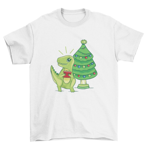 Christmas T-rex T-shirt