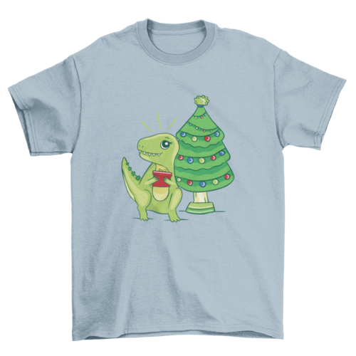 Christmas T-rex T-shirt