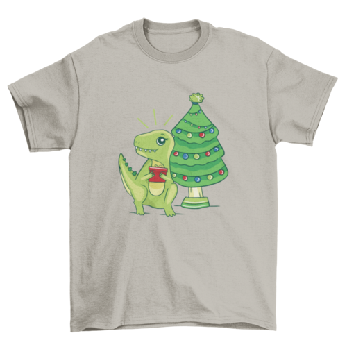Christmas T-rex T-shirt