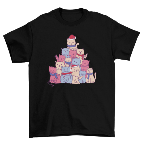 Cats Christmas Tree T-shirt