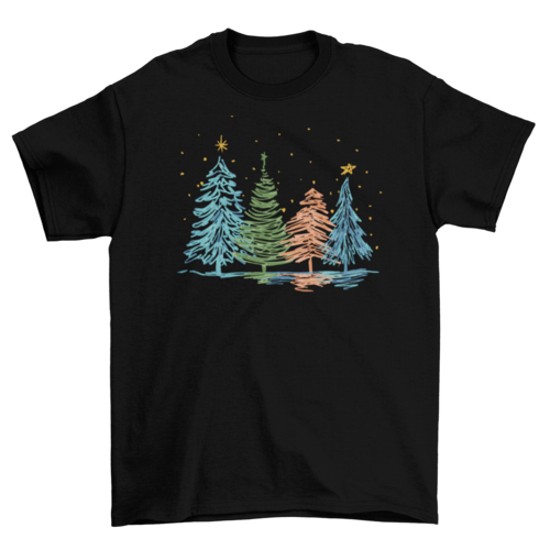 Hand Drawn Christmas T-shirt