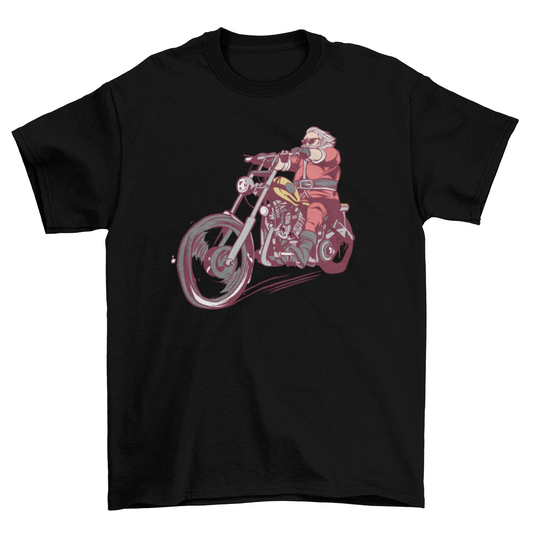 Biker Santa T-shirt