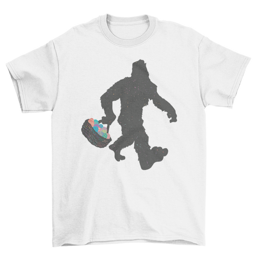 Bigfoot With Easter Basket T-shirt