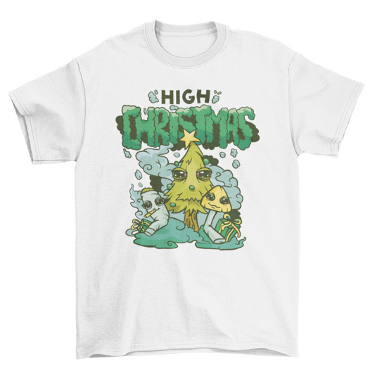 High Christmas Novelty  T-shirt