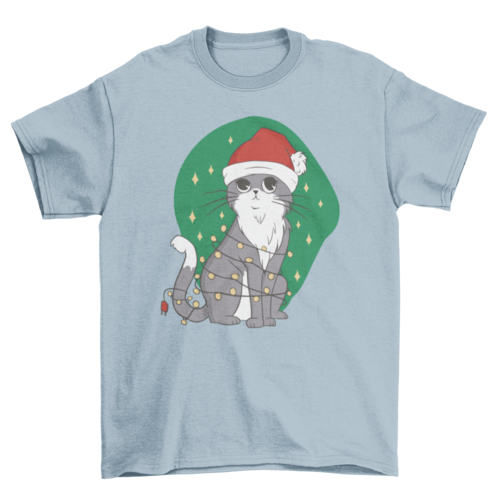 Cat Wrapped in Lights T-shirt