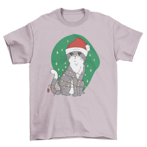 Cat Wrapped in Lights T-shirt