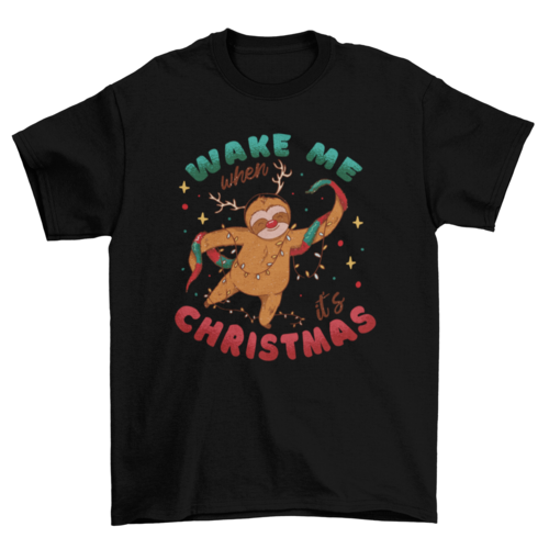 Christmas Sloth T-shirt