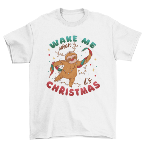 Christmas Sloth T-shirt