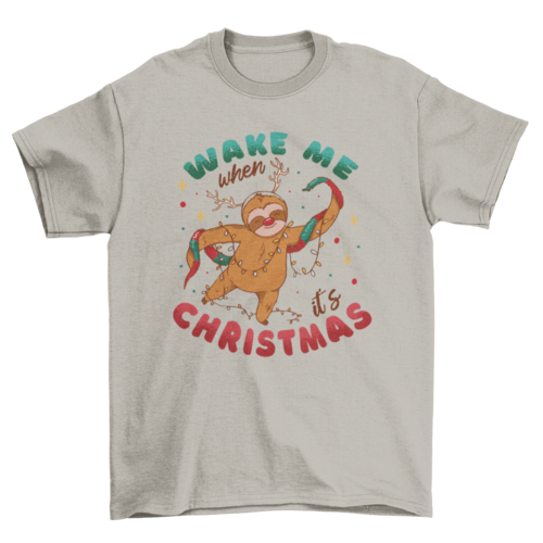 Christmas Sloth T-shirt