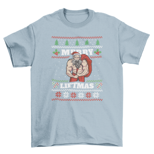 HOT Santa Ugly Sweater Themed T-shirt