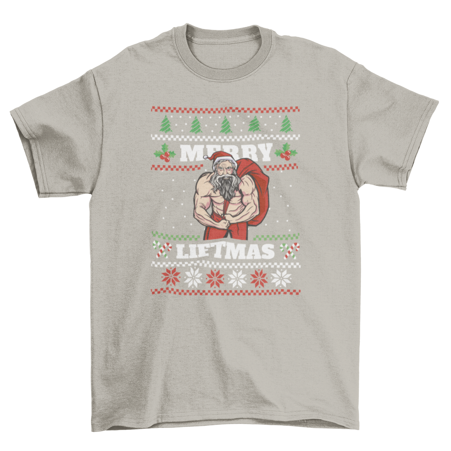 HOT Santa Ugly Sweater Themed T-shirt