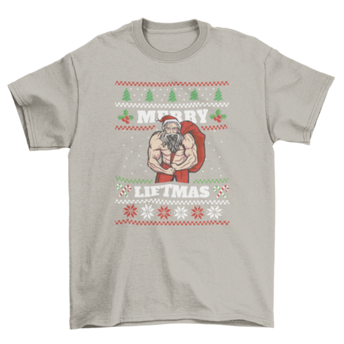 HOT Santa Ugly Sweater Themed T-shirt