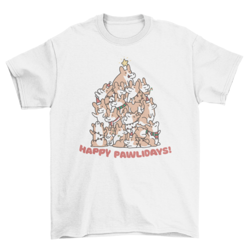Corgi Christmas Tree T-shirt