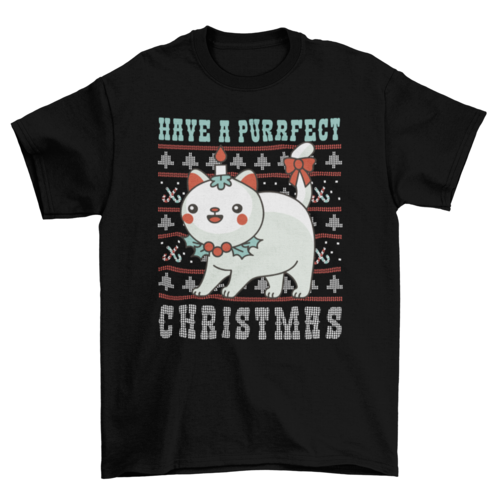 Purrfect Christmas T-shirt