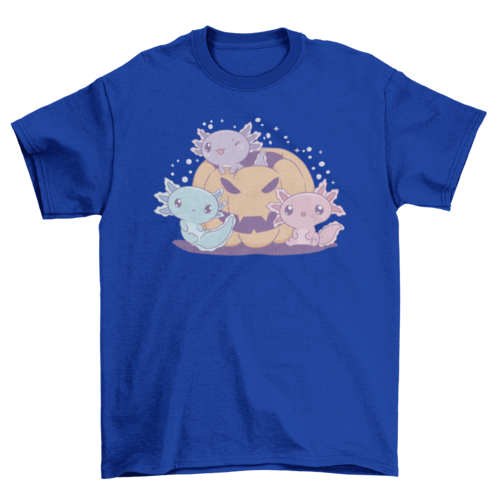 Axolotls Halloween Pumpkin T-shirt