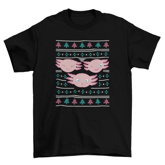 Axolotl Christmas T-shirt