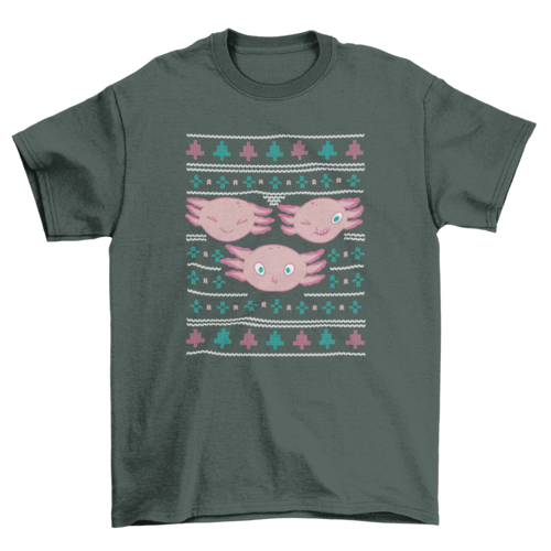 Axolotl Christmas T-shirt
