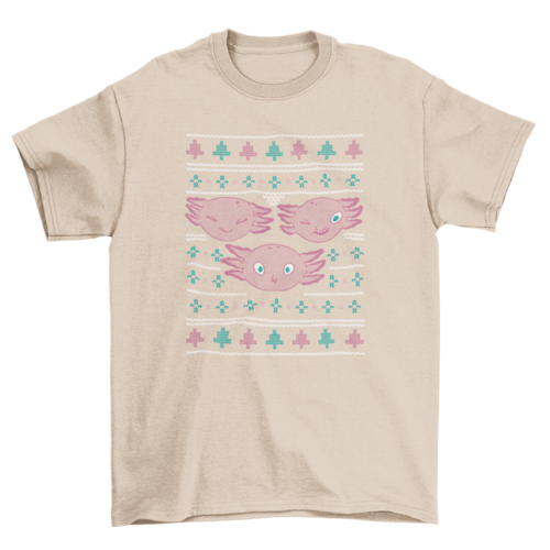Axolotl Christmas T-shirt