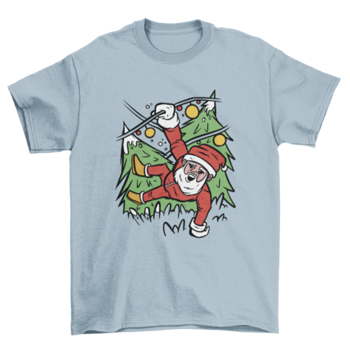 Santa Claus in Christmas Lights T-shirt