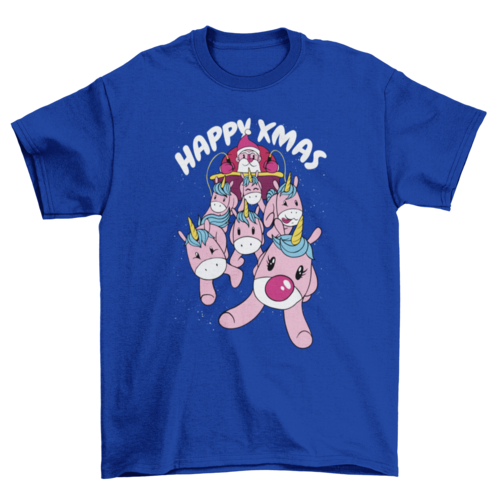 Happy Xmas Unicorn Sleigh Tee