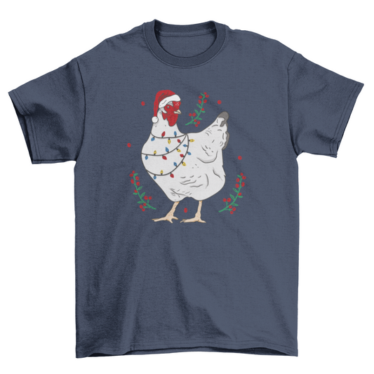 Christmas Lights Chicken T-shirt