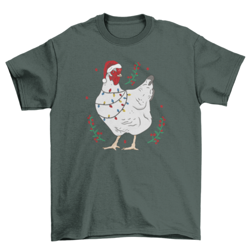 Christmas Lights Chicken T-shirt