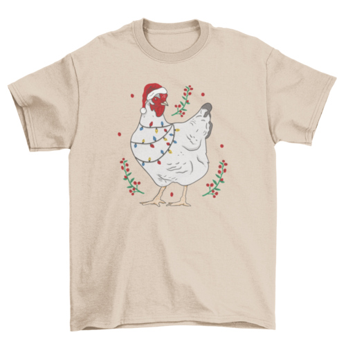 Christmas Lights Chicken T-shirt