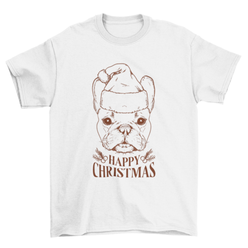Happy Christmas Bulldog T-shirt